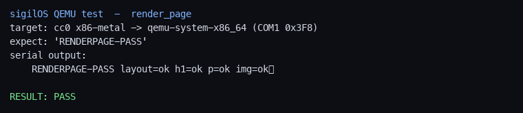RENDERPAGE-PASS on x86 QEMU — full browser render pipeline smoke test