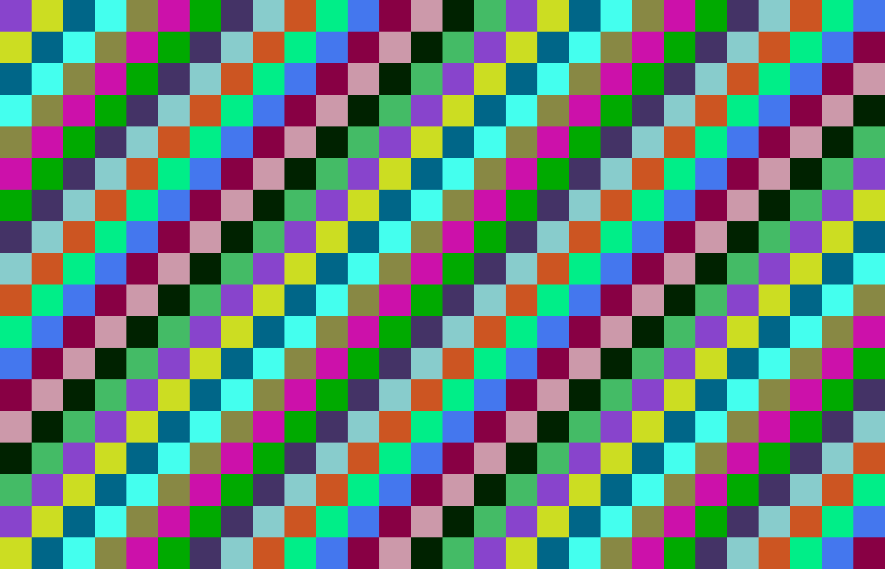 WonderSwan Color (system #46) — 16-color diagonal band demo, 4bpp RGB444, 32256 non-black pixels
